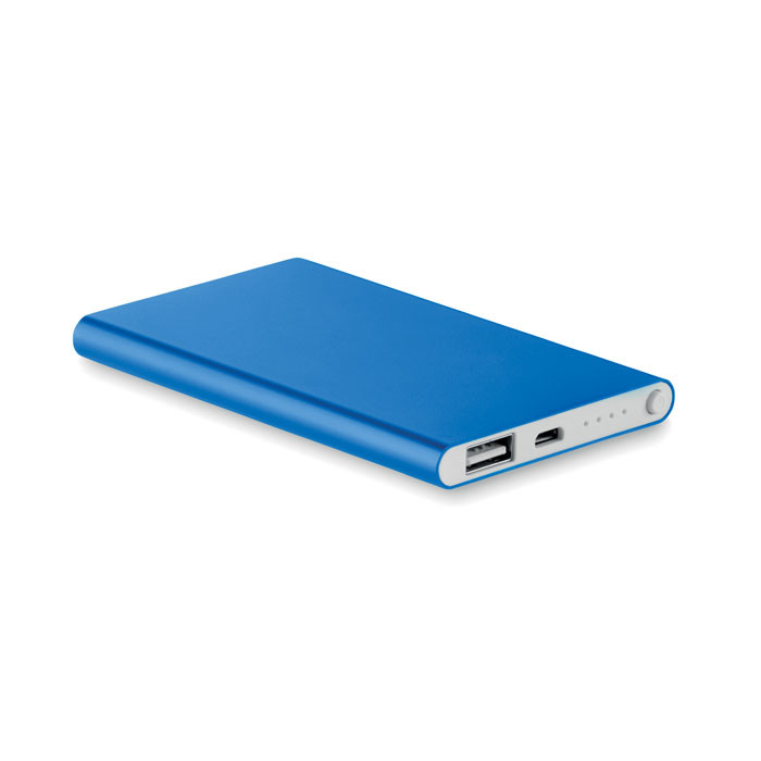 Powerbank blu in alluminio