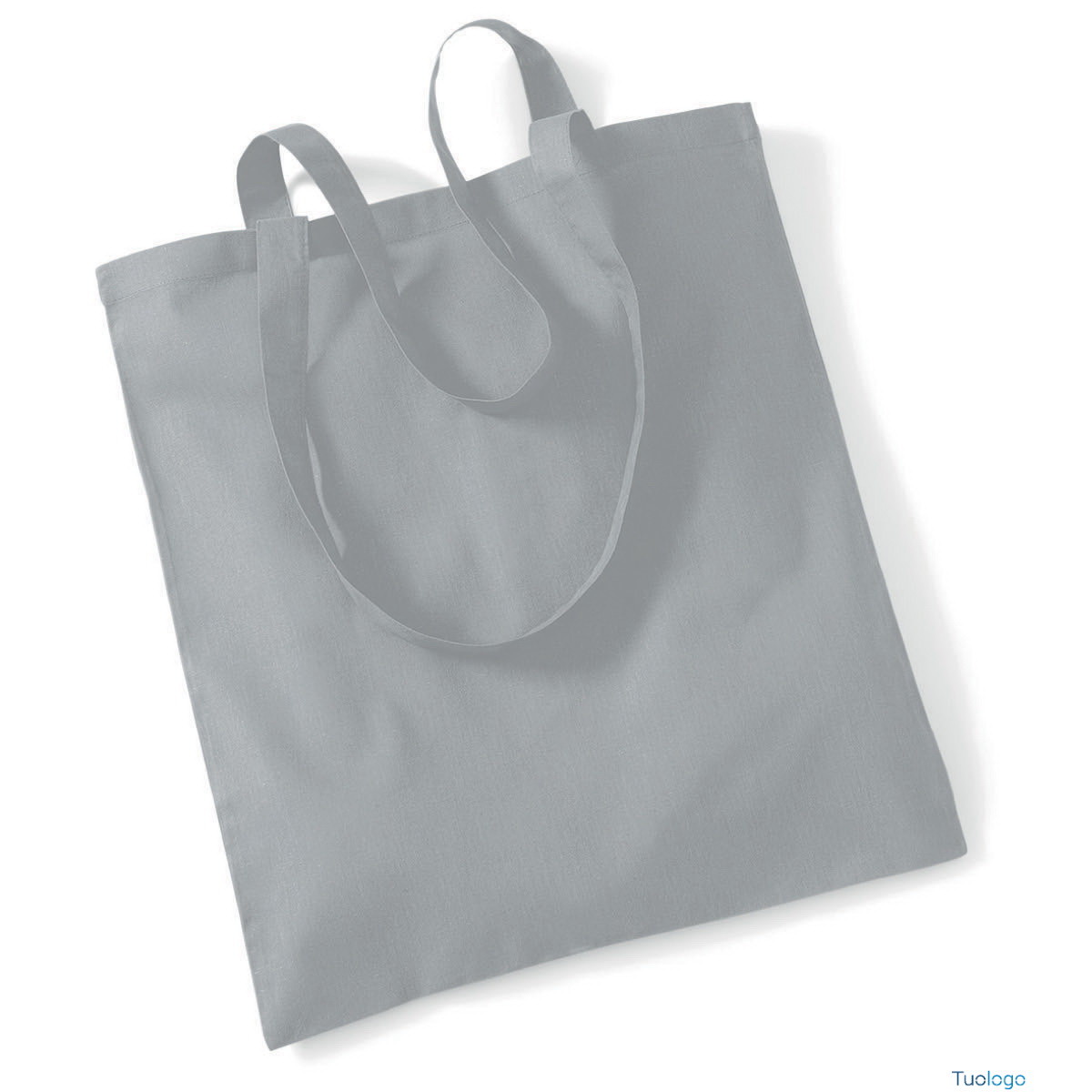 Shopper grigia con manici lunghi