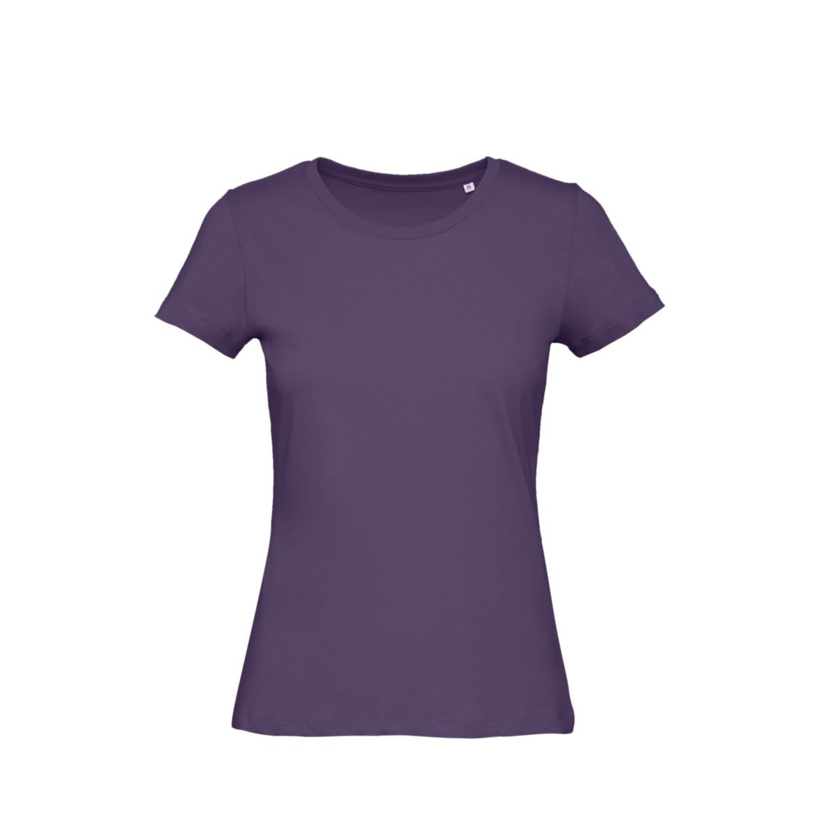 Tshirt in cotone organico maniche corte a girocollo di colore viola