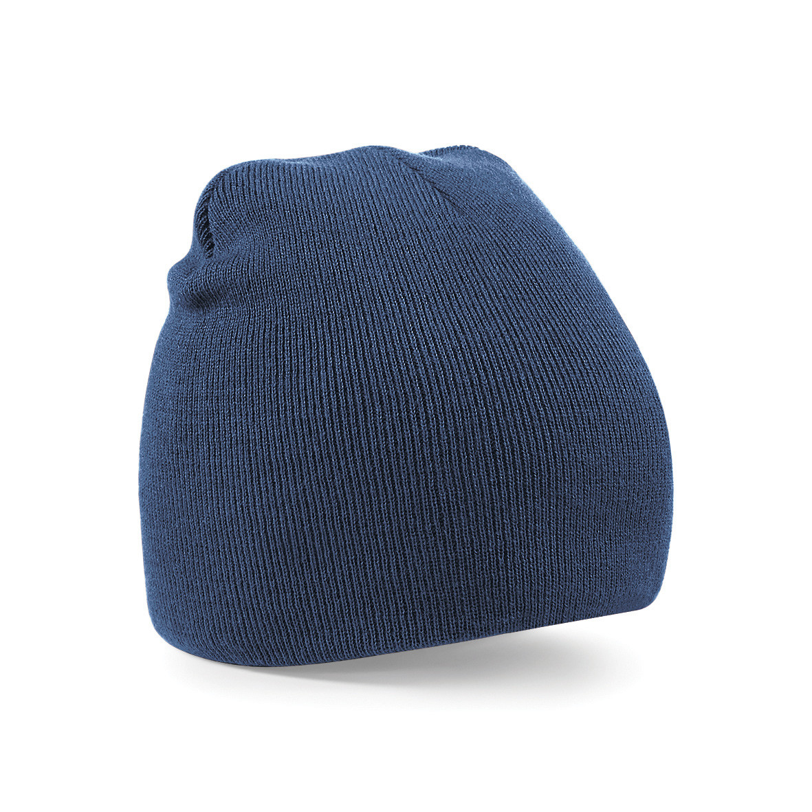 Cappellino senza risvolto in acrilico di colore blu