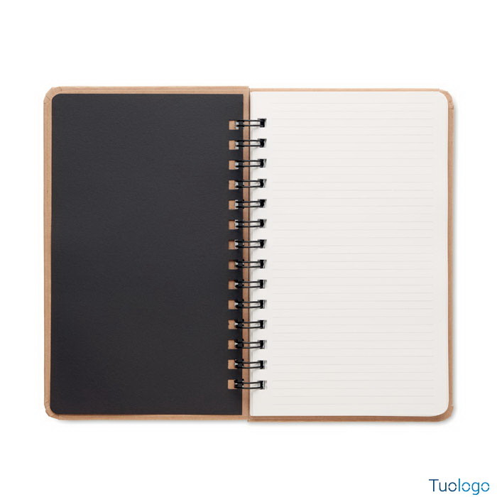 Interno bloc notes in carta con anelli