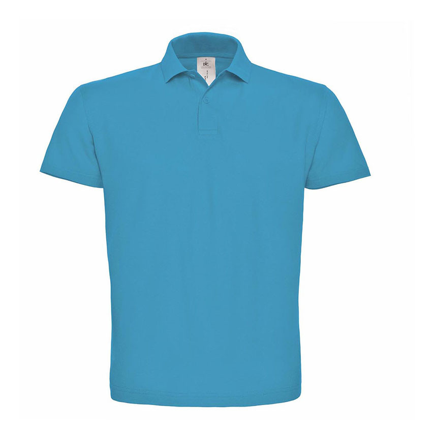Polo azzurra a due bottoni
