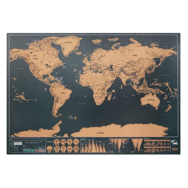 Cartina geografica del mondo in carta cromata