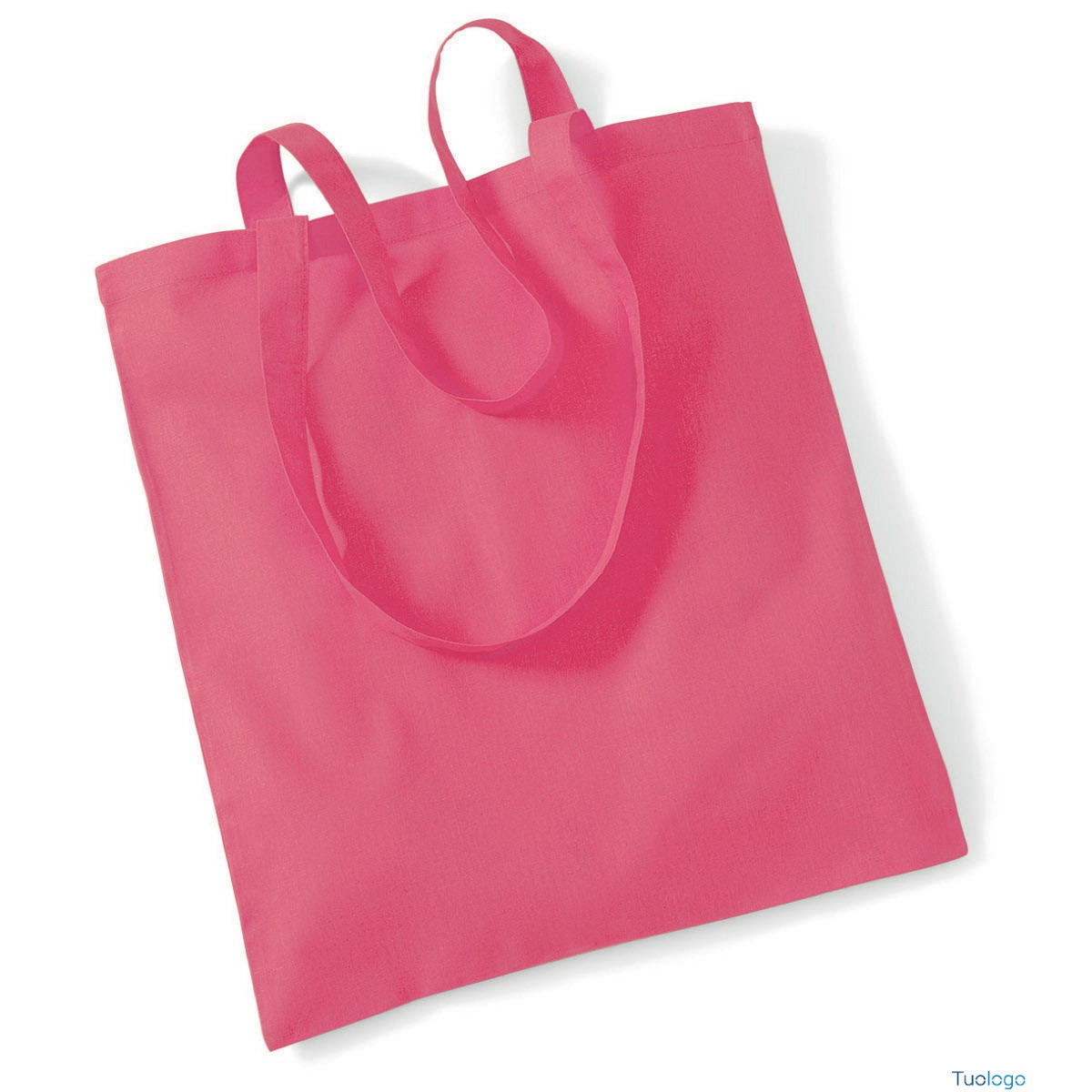 Shopper rosa con manici lunghi