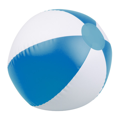 Pallone da spiaggia in pvc bianco e blu