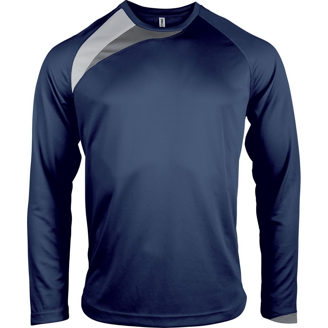 Maglia da calcio manica lunga blu scura 100% poliestere