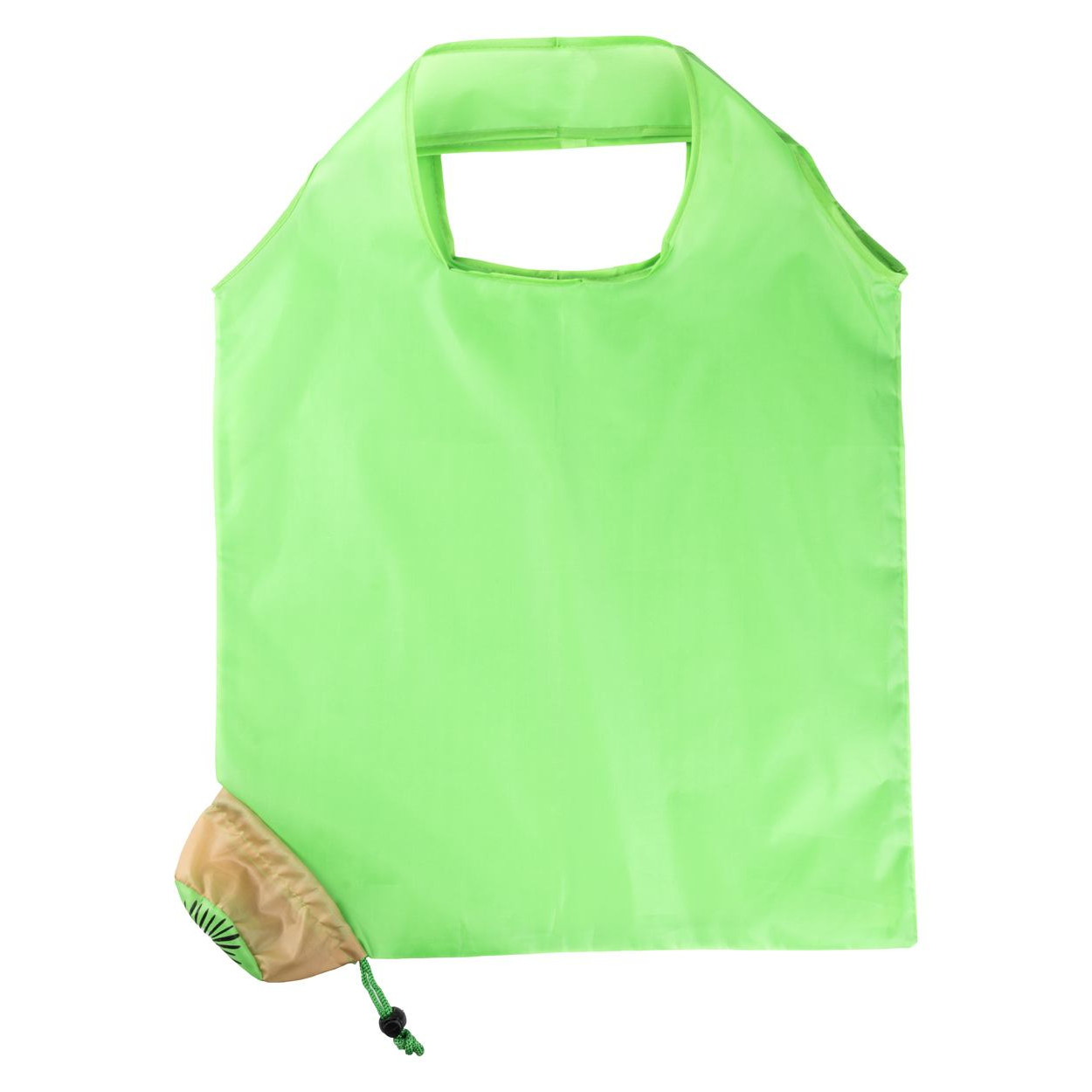 Shopper verde ripiegabile a forma di sacchetto della frutta