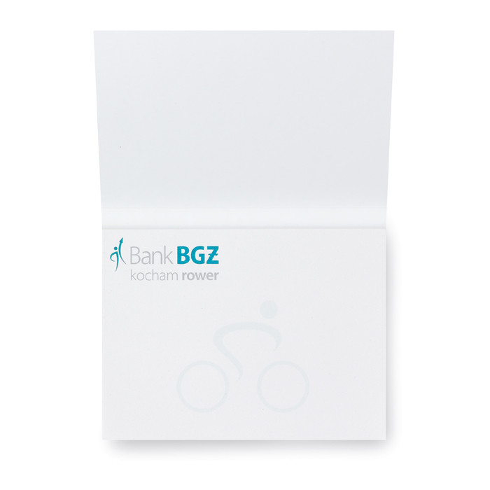Block notes con cartoncino morbido rettangolare con logo