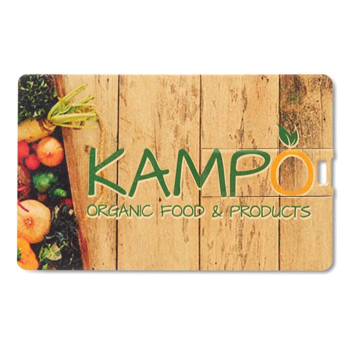 Chiavetta usb in fibra di paglia a forma di carta di credito