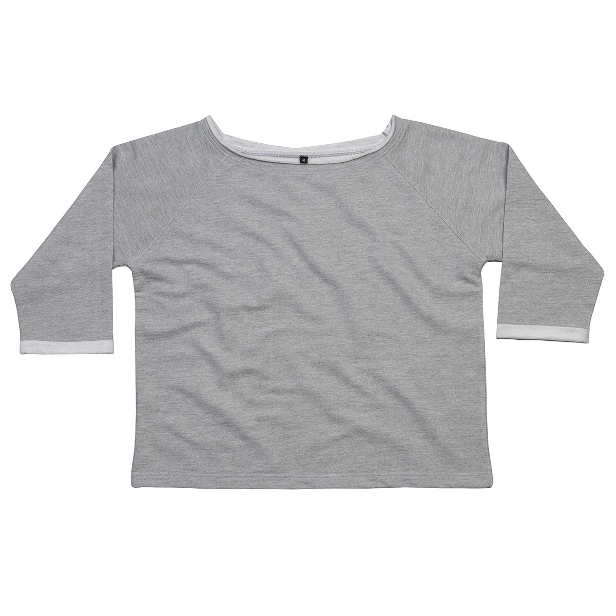 Felpa grigia in cotone con ampia vestibilità e spalla scoperta