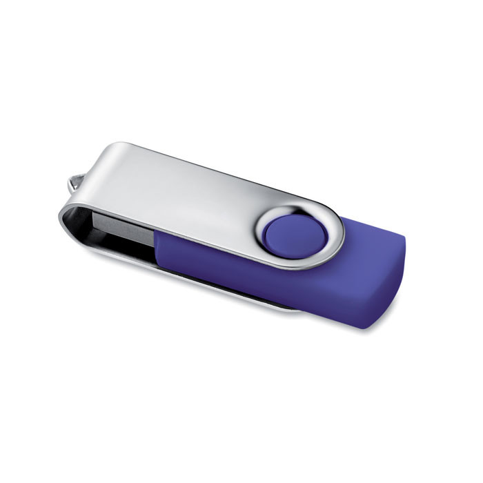 Chiavetta usb viola con chiusura protettiva in metallo