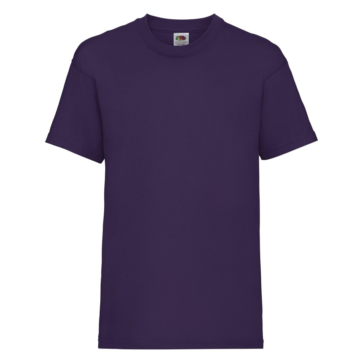 Tshirt bambino in cotone manica corta e girocollo di colore viola