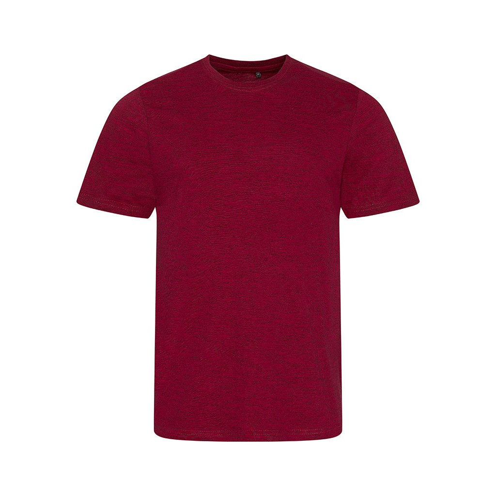 Tshirt rossa in cotone con effetto melange