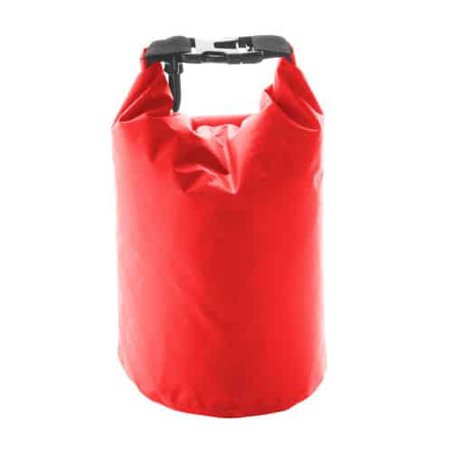 Borsa impermeabile in pvc rosso con tracolla regolabile