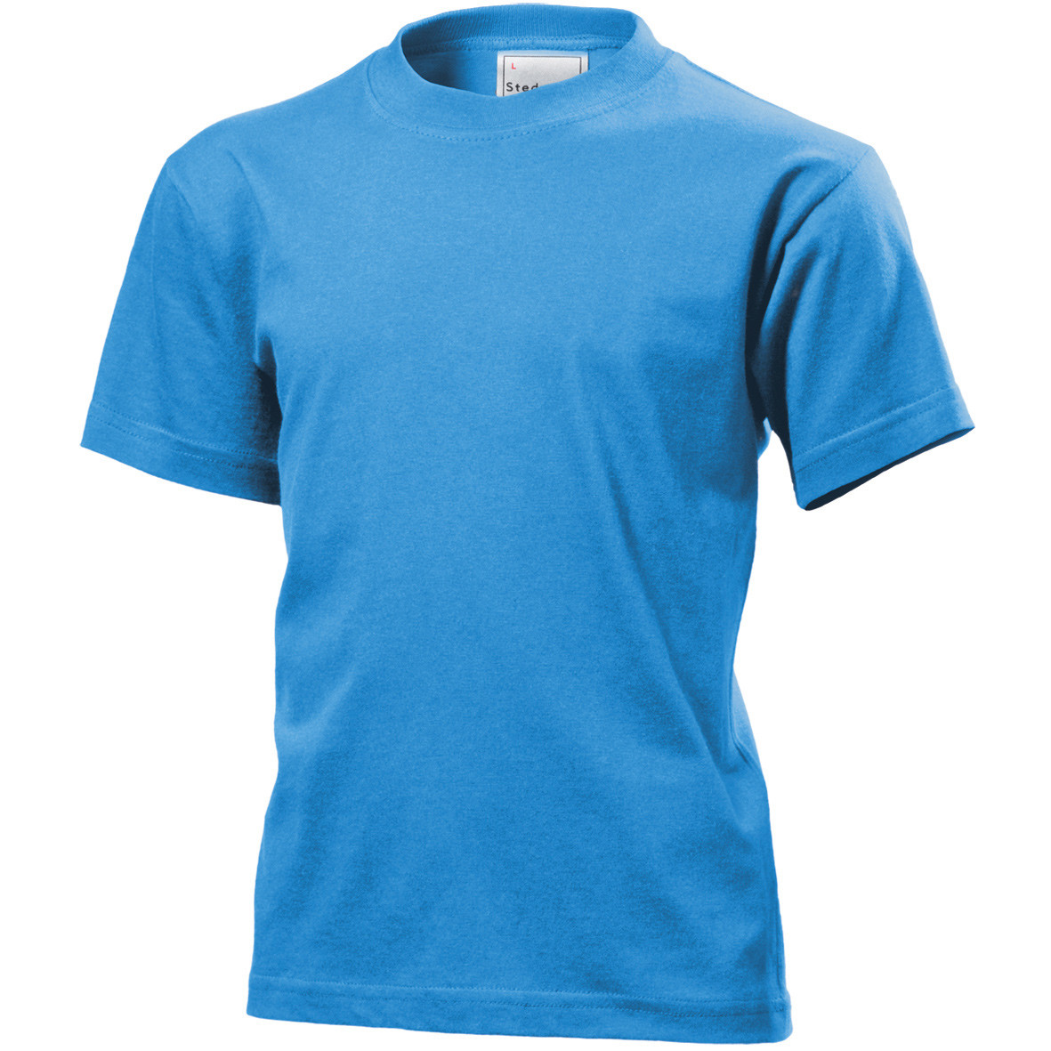 Tshirt da bambino azzurra manica corta 100% cotone