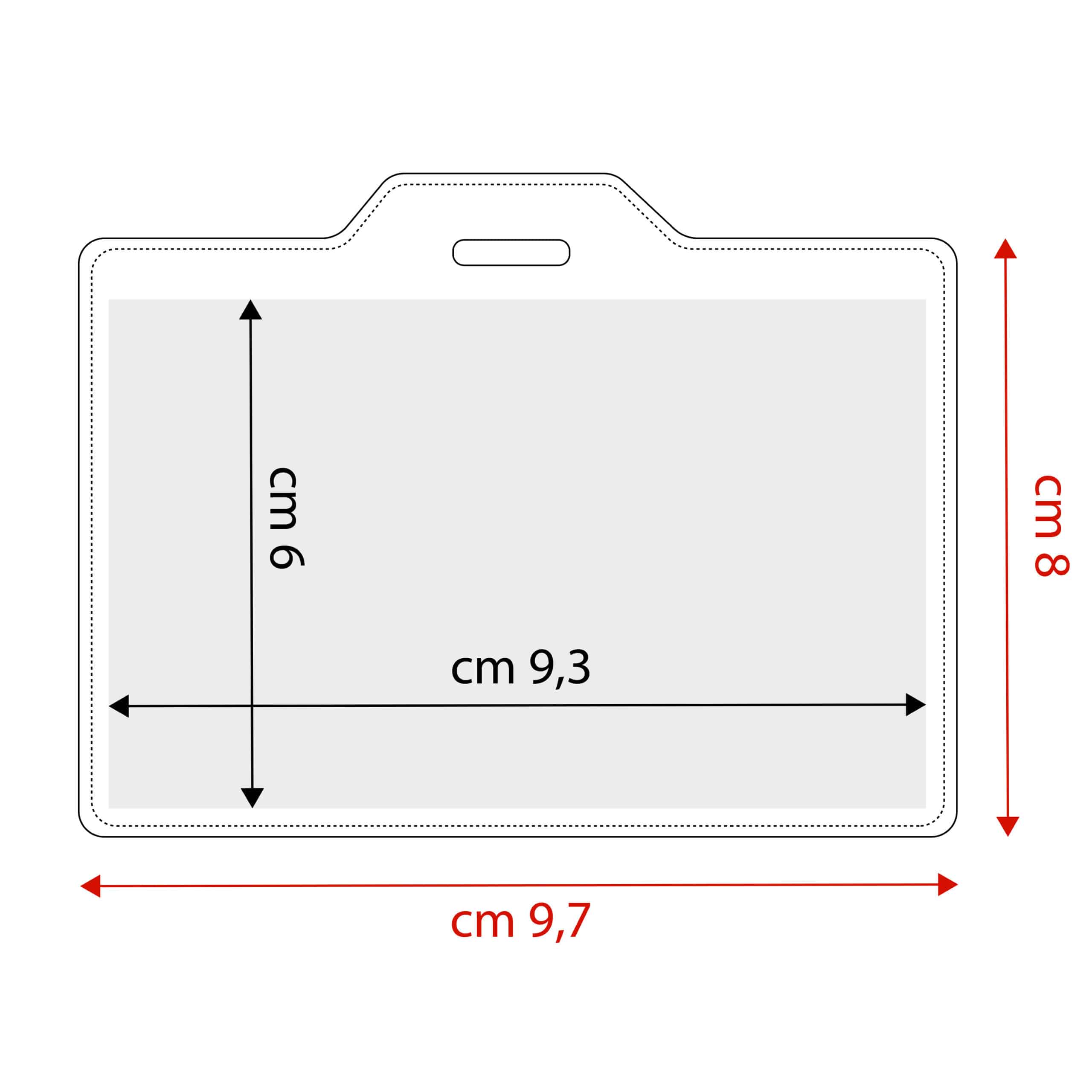 Tabella dimensione porta badge