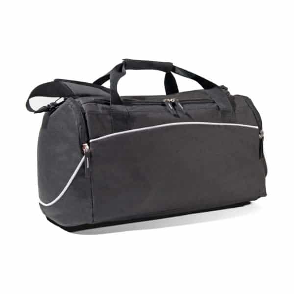 Borsa sportiva nera con comparto principale con tasca portascarpe