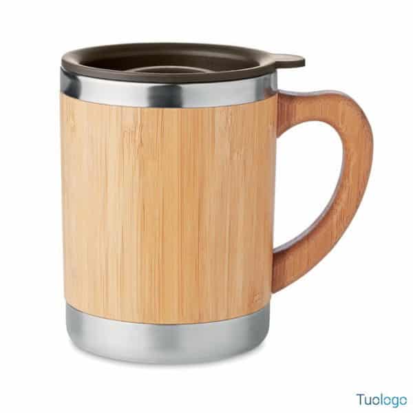 Tazza in bamboo con beccuccio girevole