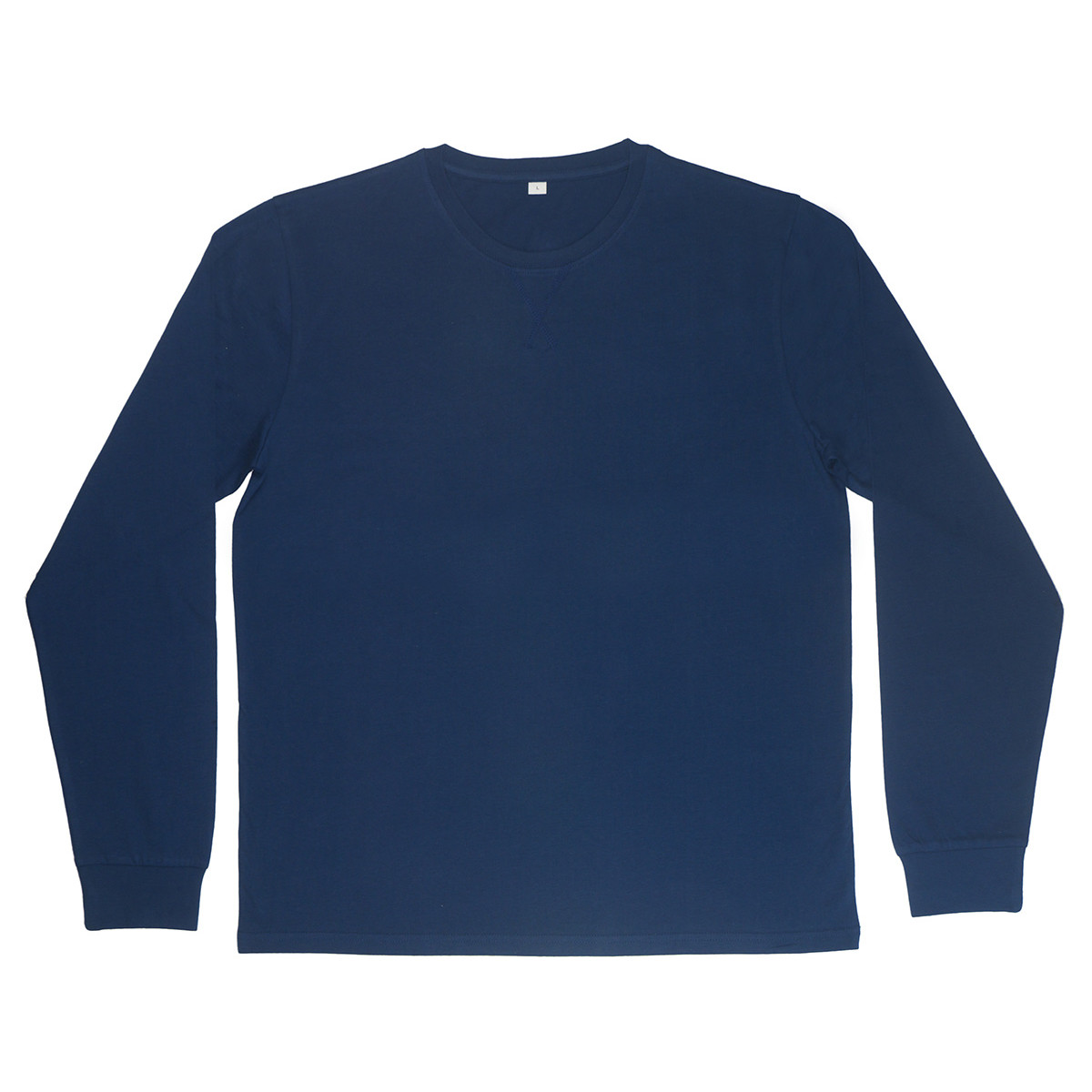 Maglia blu manica lunga 100% cotone