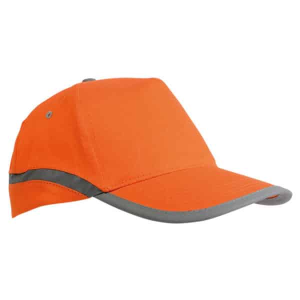 Cappellino in cotone arancione con chiusura in velcro