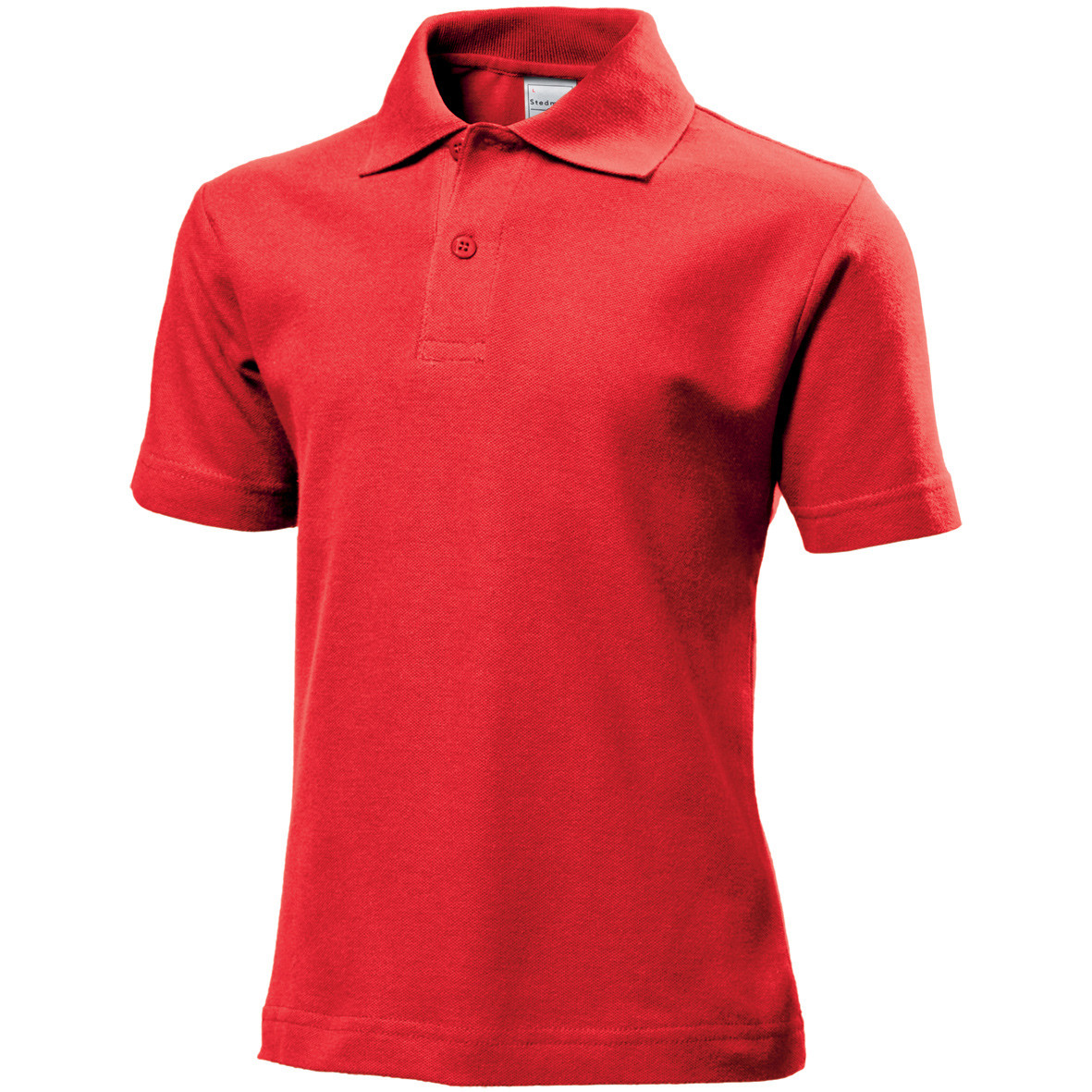 Polo da bambino rossa manica corta 100% cotone