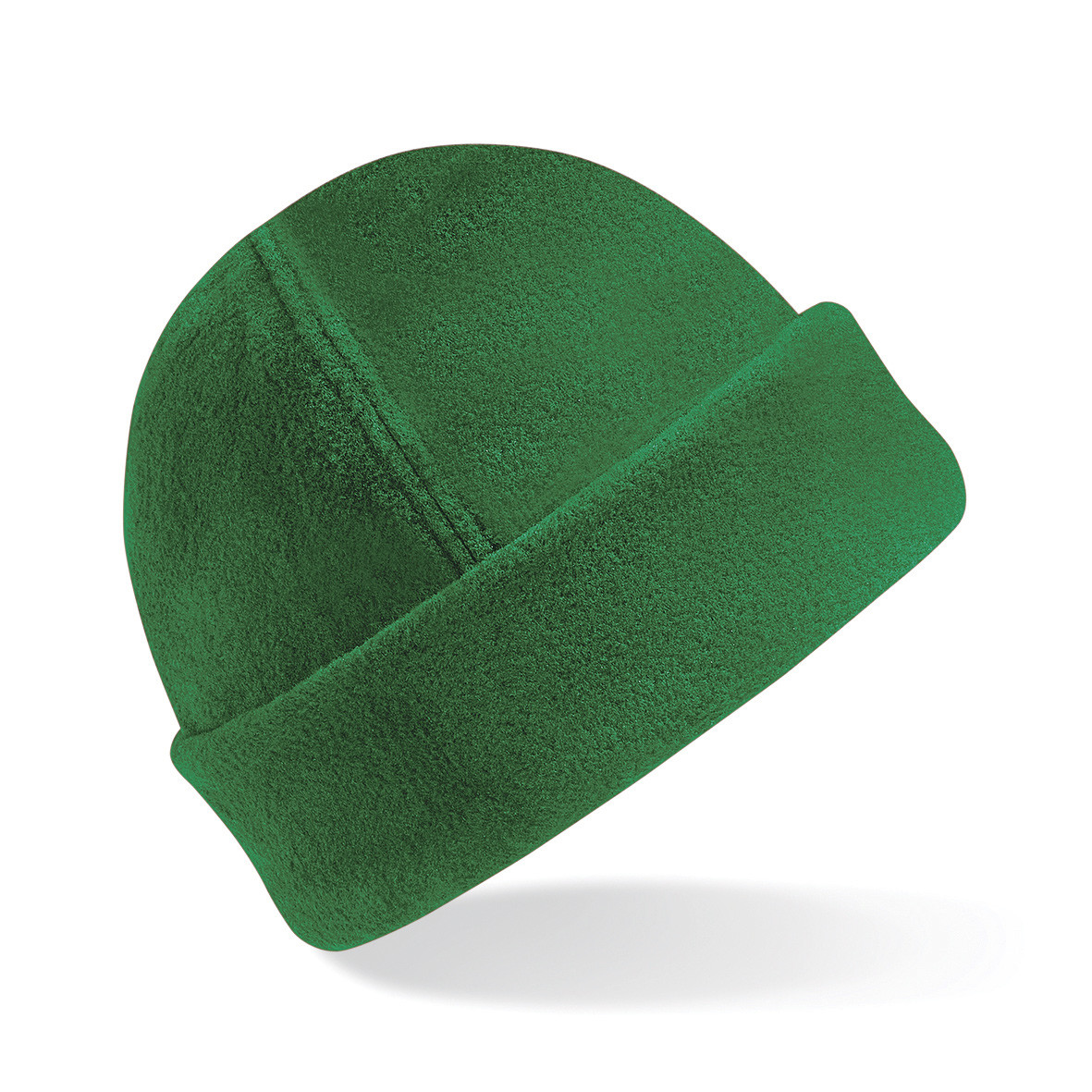 Cappellino invernale di pile con risvolto di colore verde