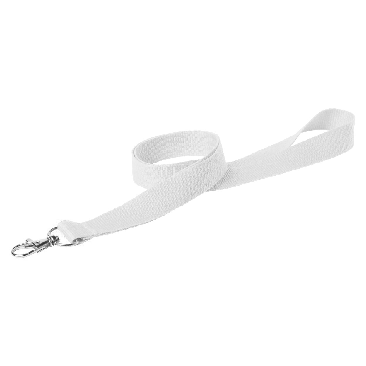 Laccetto portabadge in poliestere bianco
