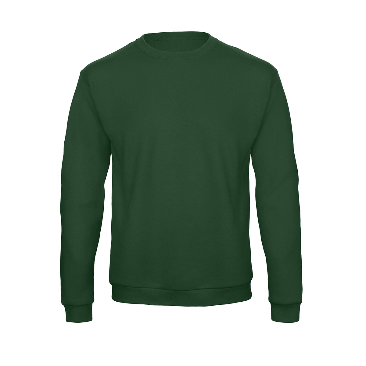 Felpa marrone in cotone/poliestere con girocollo e felpata internamente