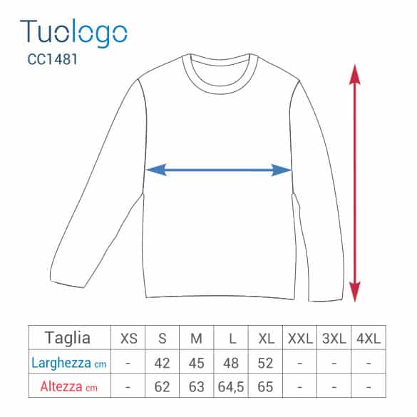 Tabella misure altezza e larghezza
