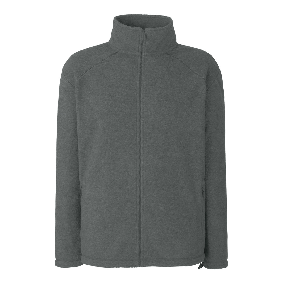 Pile uomo di colore grigio con collo alto e zip
