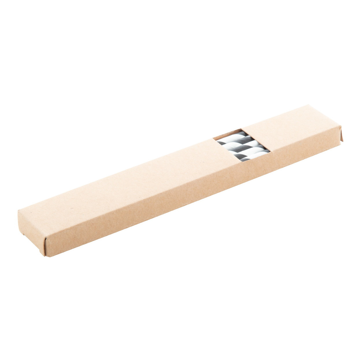 Set da dieci cannucce bianche e grigie in carta di paglia