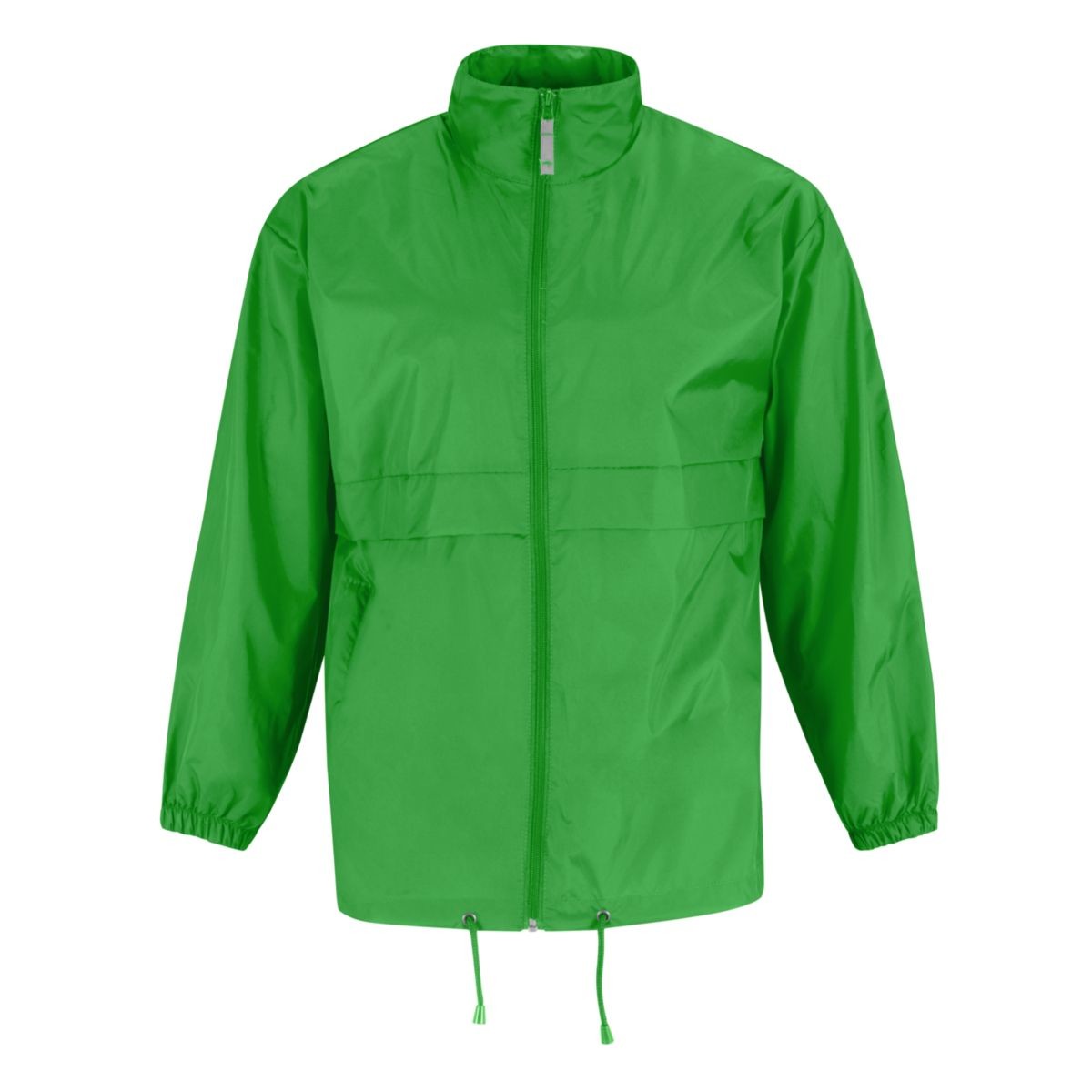 Impermeabile con cerniera verde