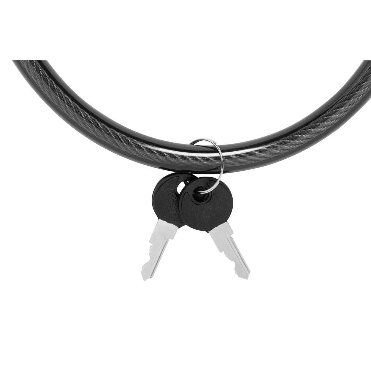 Lucchetto nero in acciaio rivestito in pvc