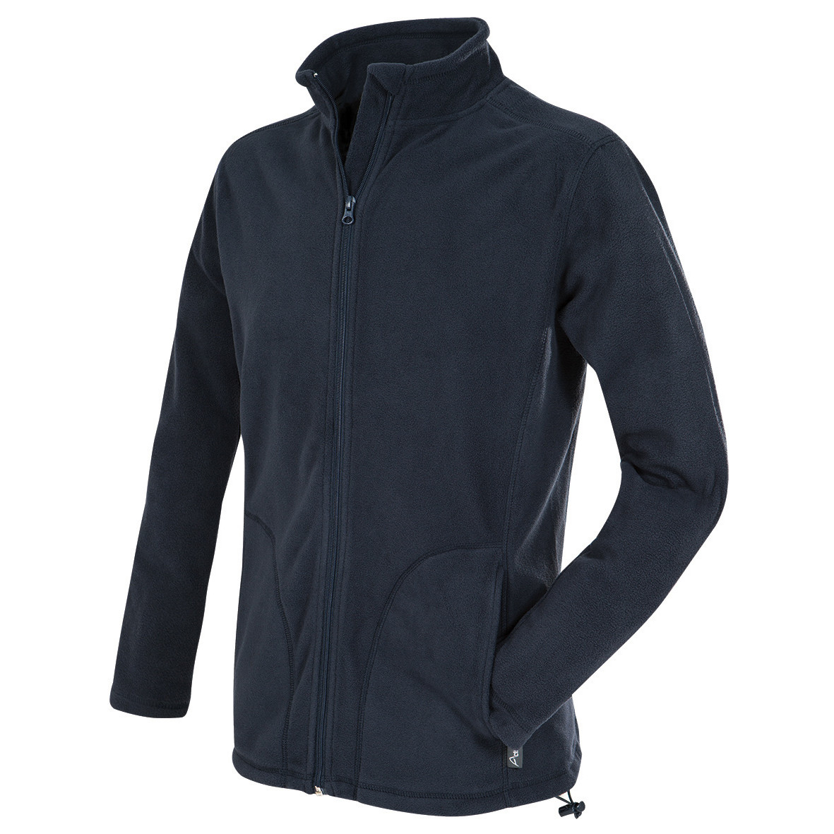 Pile da uomo grigio scuro 100% poliestere con collo alto con zip