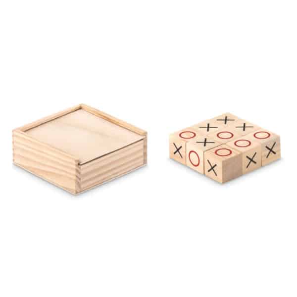 Gioco tris in scatola di legno