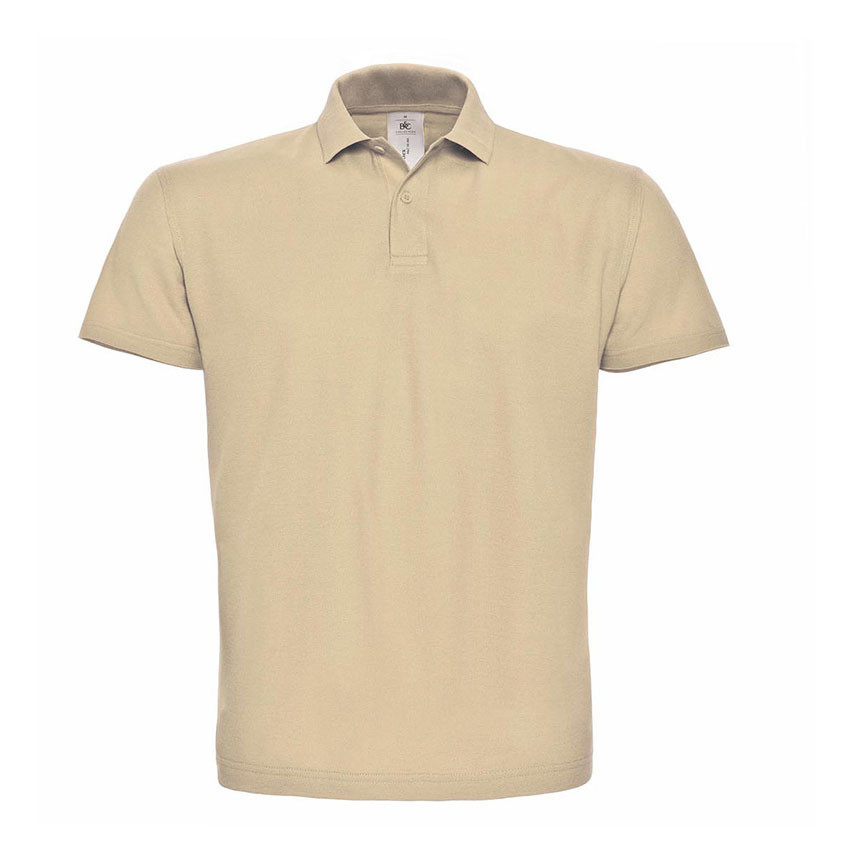 Polo beige a due bottoni