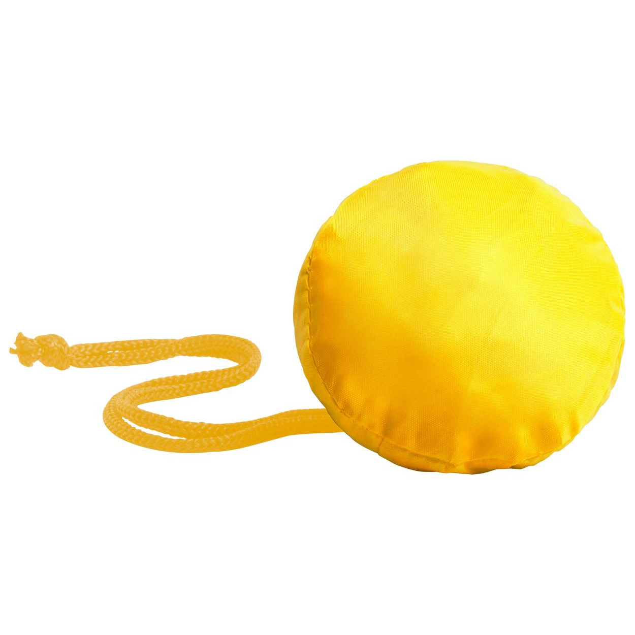 Shopper pieghevole in poliestere giallo