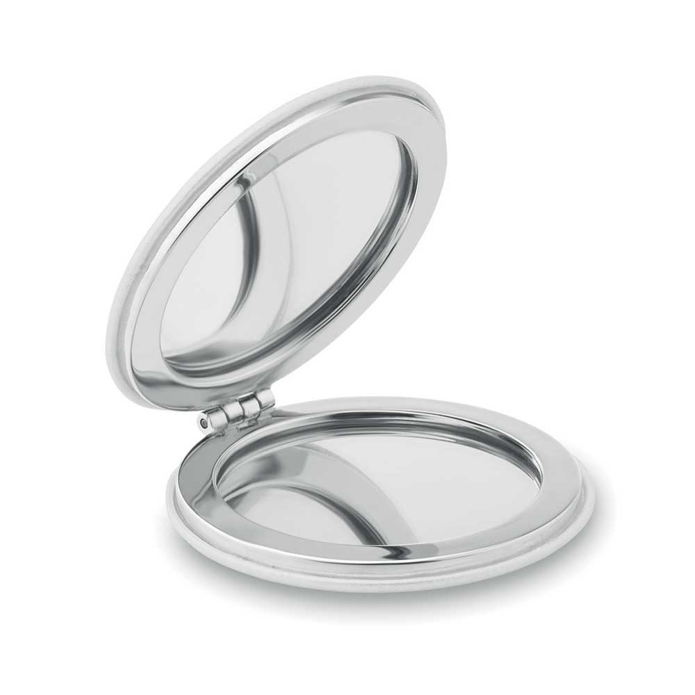 Doppio specchietto bianco con chiusura magnetica in similpelle