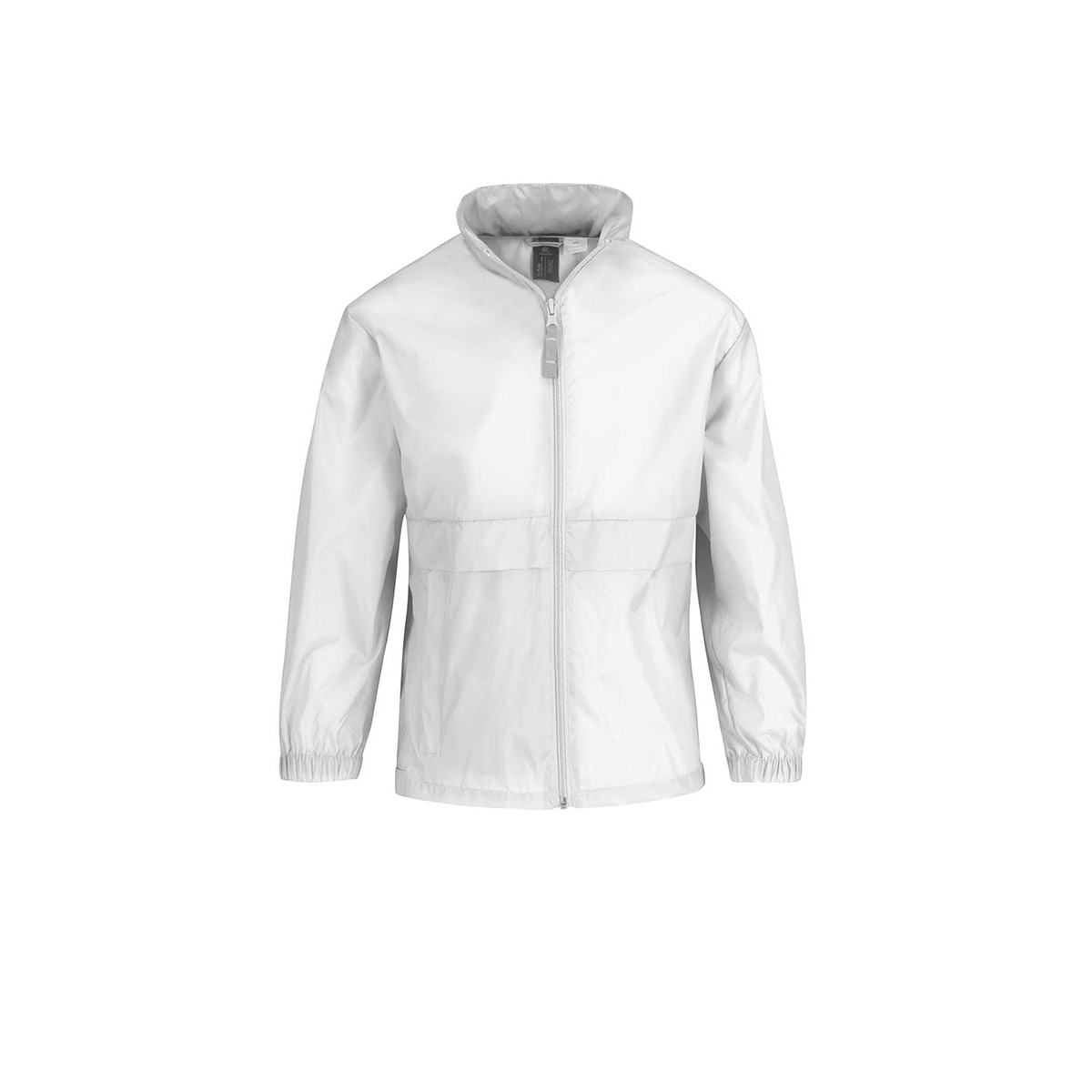 Impermeabile bianco bambino con zip centrale