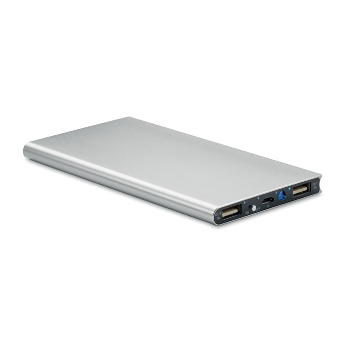 Powerbank grigio in alluminio