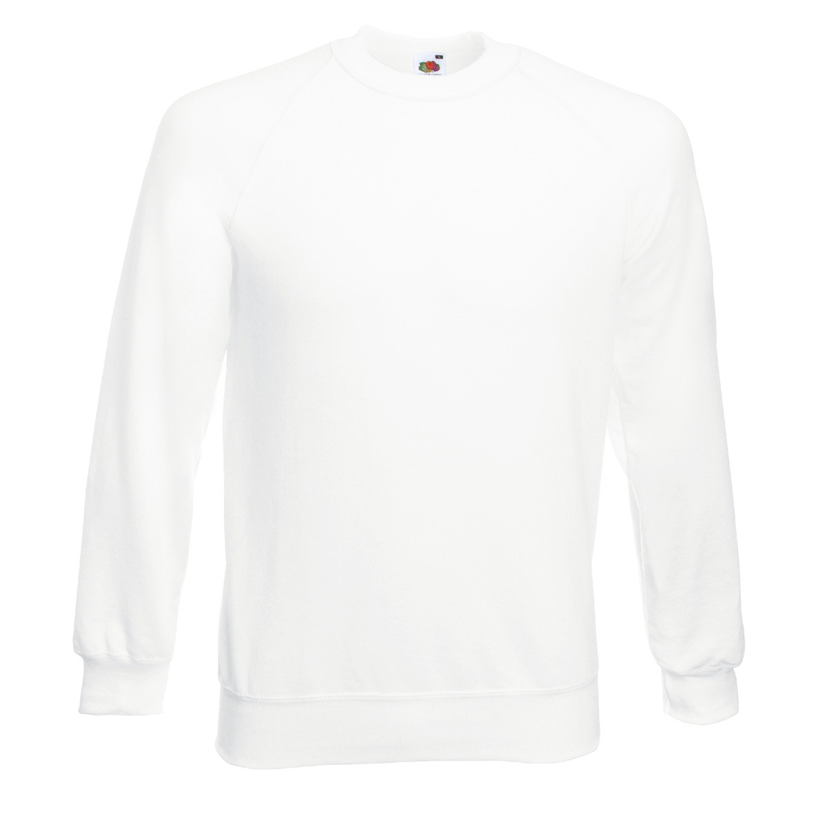 Felpa unisex bianca girocollo in cotone