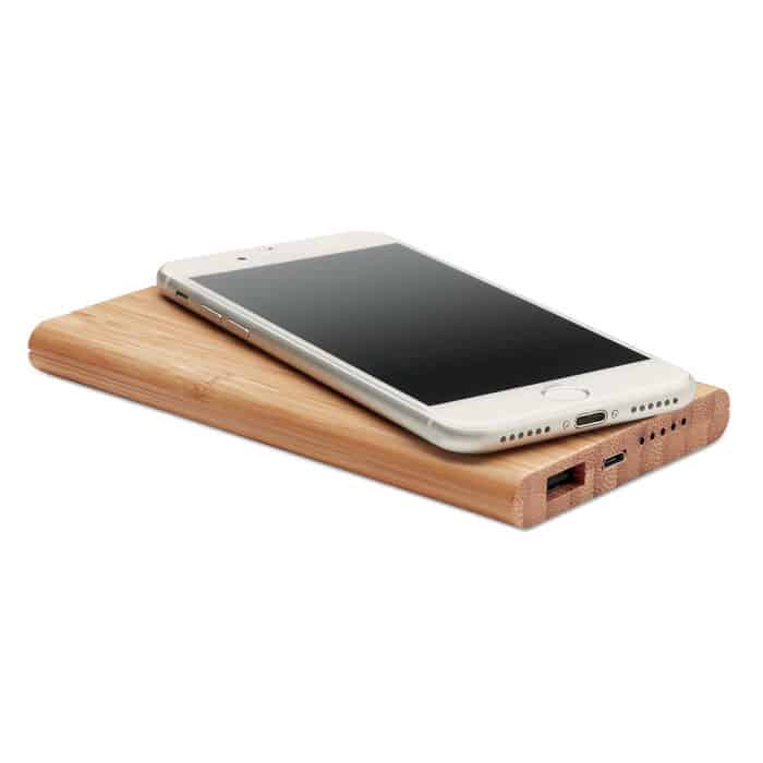 Caricatore wireless in bamboo