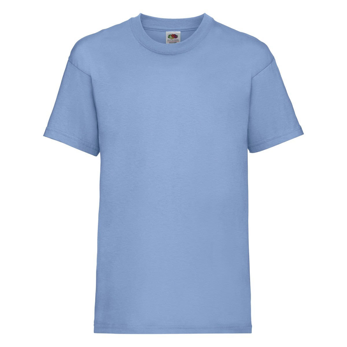 Tshirt bambino in cotone manica corta e girocollo di colore azzurro