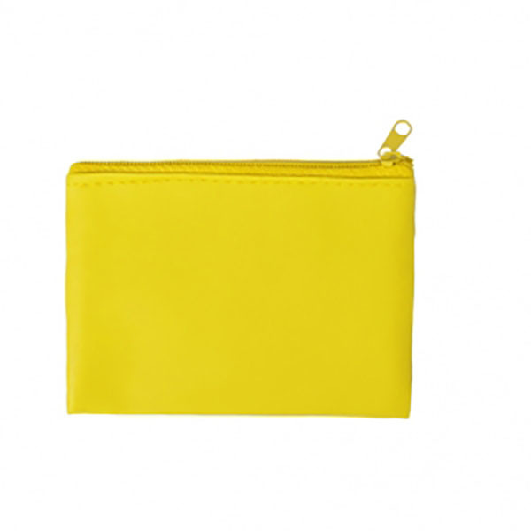 Portamonete giallo con chiusura zip