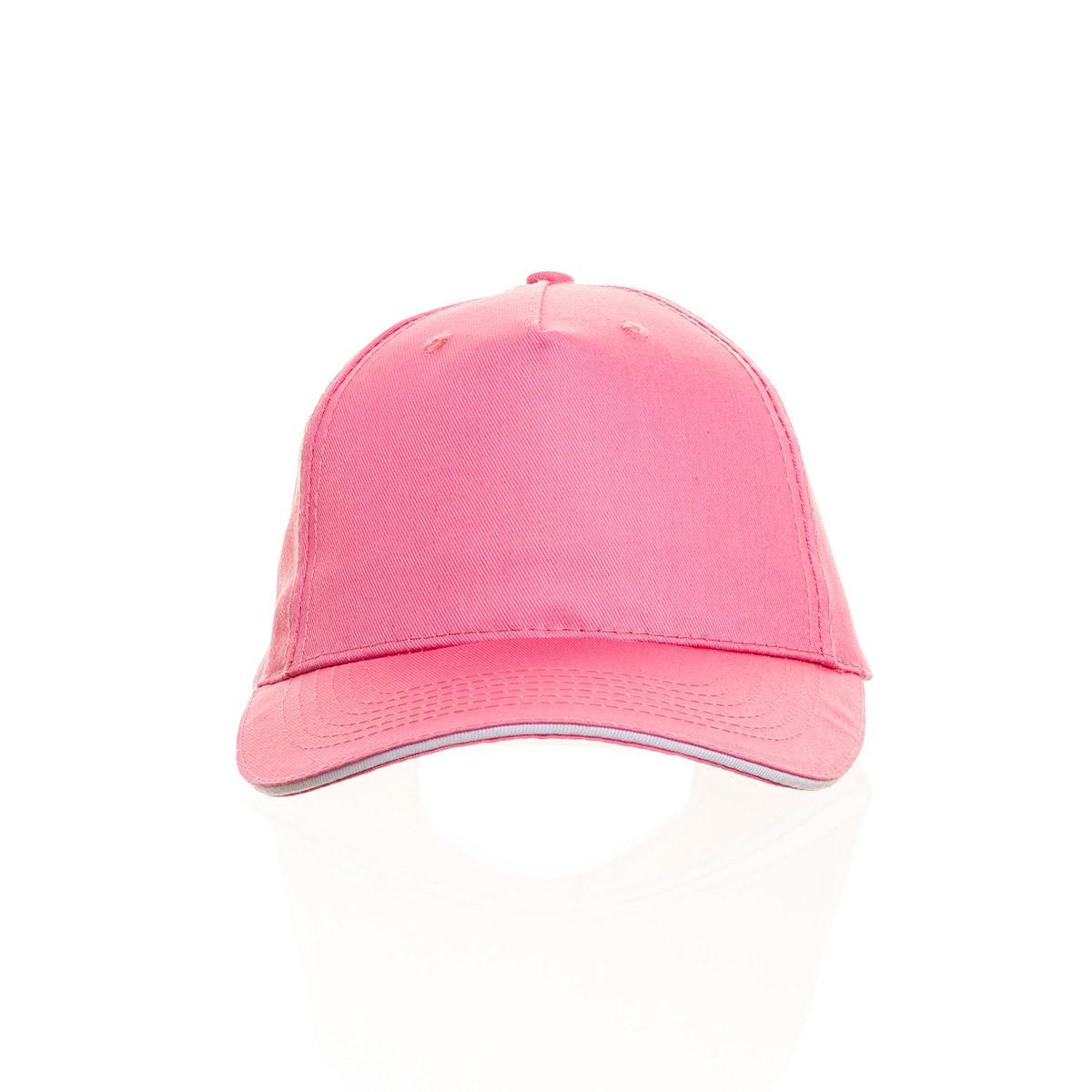 Dettaglio frontale cappello rosa