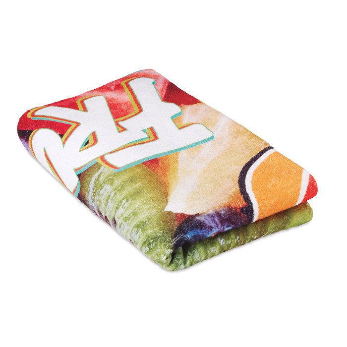 Telo mare in cotone con logo