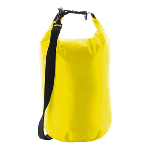 Borsa impermeabile in pvc giallo con tracolla regolabile