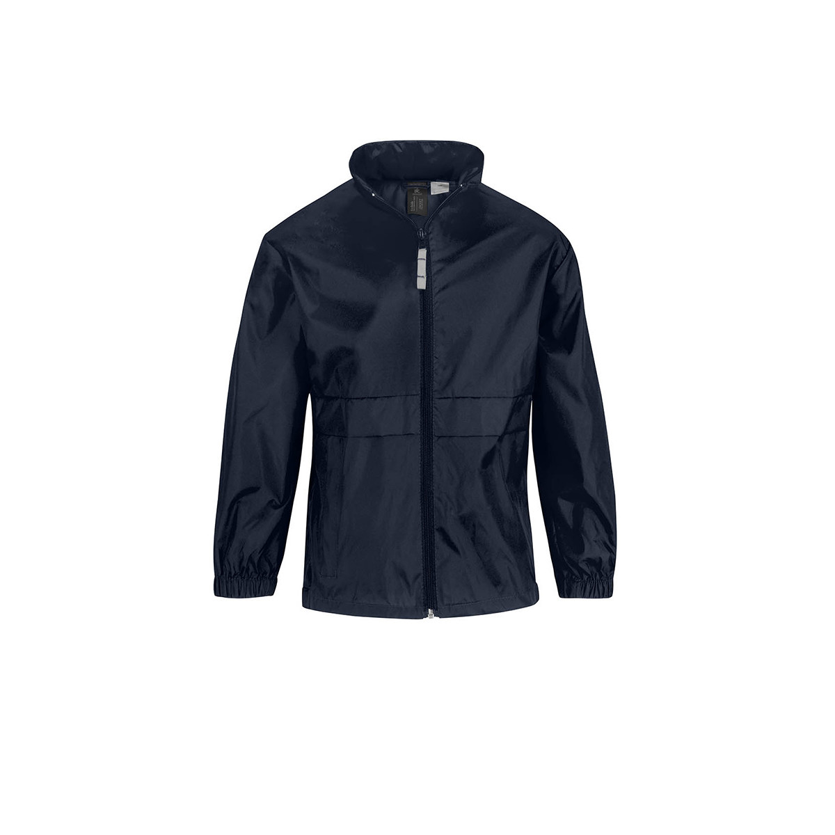 Impermeabile blu scuro bambino con zip centrale