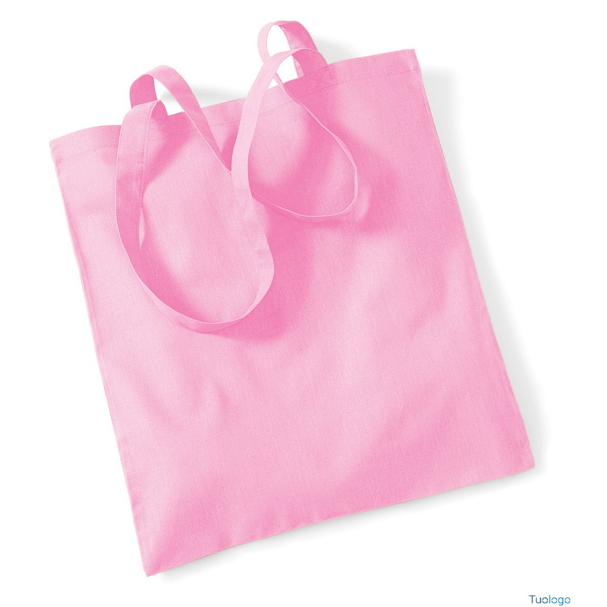 Shopper rosa con manici lunghi