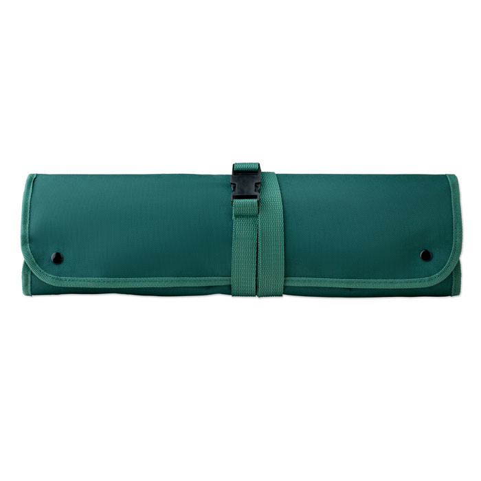 Grembiule per barbecue con tre attrezzi e un guanto in poliestere stile calcio